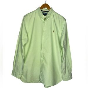 Ralph Lauren Classic Fit Green Button Down Mens Large